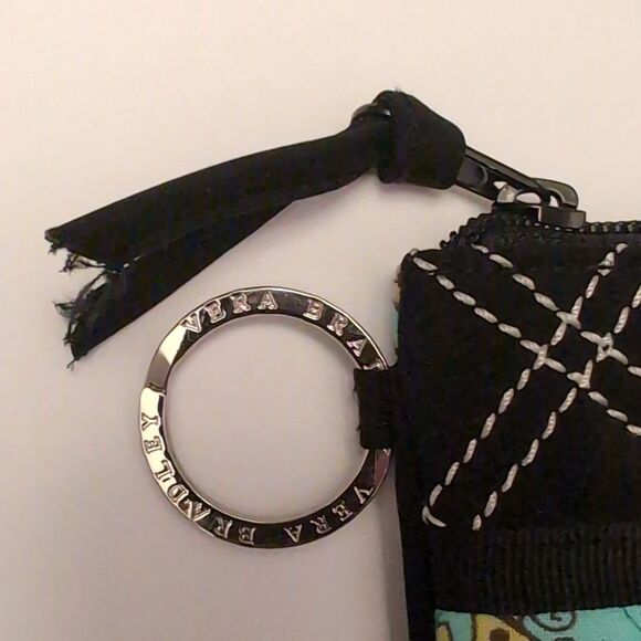 Vera Bradley Green Patchwork Geometric Pouch Coin Card Holder - Picture 2 of 7